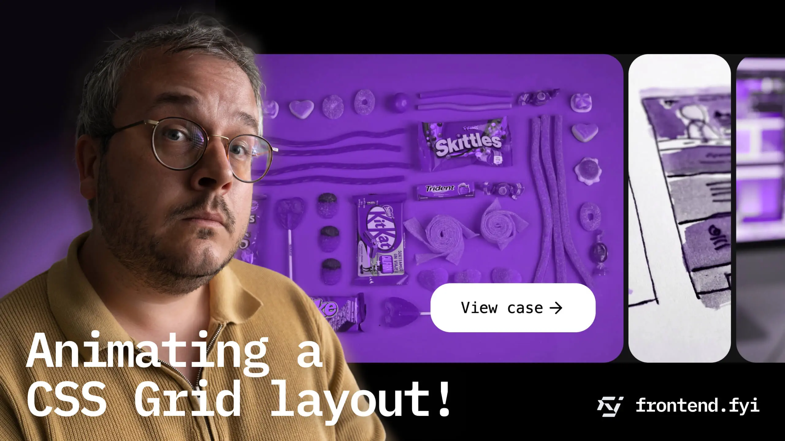 Video cover image of video: Animating a CSS Grid template to create a case carousel